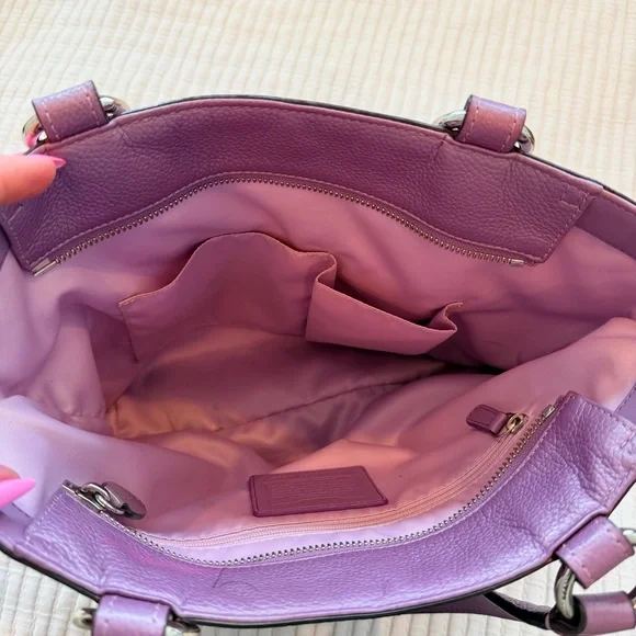 Coach Penelope Lavender Pebbled Leather Medium Women's Shoulder Bag L1063-F14683 - Picture 16 of 16